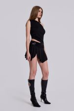 Dare To Drape Top in Black - Image 2
