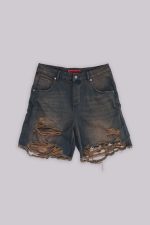 Dark Vintage Wash Glasto Shorts - Image 2