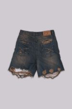 Dark Vintage Wash Glasto Shorts - Image 6
