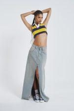 Light Wash Denim Colossus Maxi Skirt - Image 4
