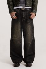 Washed Black Razor Jeans