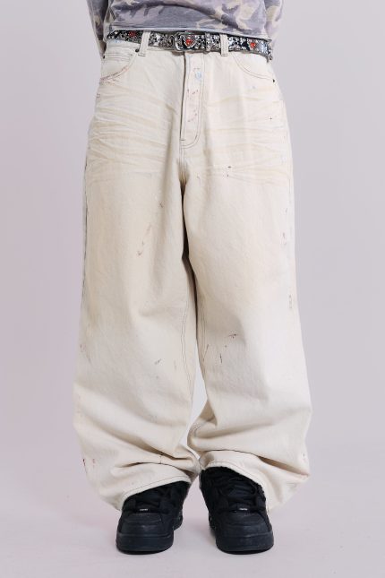 Ecru Paint Colossus Jeans