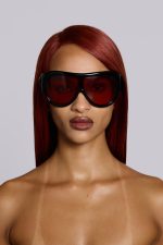 Noctra XL Stud Sunglasses in Damson - Image 3