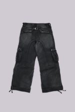 Sun Faded Black Trooper Cargo Pants - Image 7