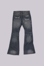 Cross Chain Blue Drift Jeans - Image 9