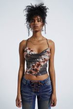 La Playa Cowl Neck Cami with Sequin Shine