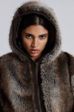 Bear Faux Fur Hooded Jacket - Image 4