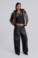 Bear Faux Fur Hooded Jacket - Image 7