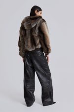 Bear Faux Fur Hooded Jacket - Image 6