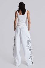White Baggy Blade Joggers - Image 3