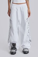 White Baggy Blade Joggers - Image 4