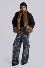 Washed Black Trooper Camo Cargo Pant - Image 6