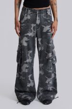 Washed Black Trooper Camo Cargo Pant - Image 3
