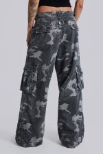 Washed Black Trooper Camo Cargo Pant - Image 4