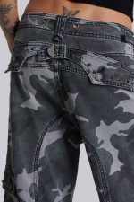 Washed Black Trooper Camo Cargo Pant - Image 5