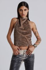 Faux Fur Zene Backless Top - Image 5
