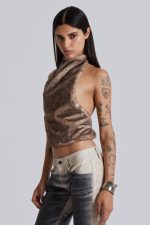Faux Fur Zene Backless Top - Image 6