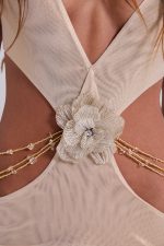 Vida Backless Maxi Dress in Gold - Image 2