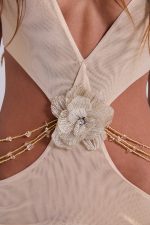 Vida Backless Maxi Dress in Gold - Image 8