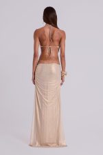 Vida Backless Maxi Dress in Gold - Image 10