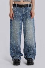 Mid Blue Shredded Colossus Jeans - Image 7