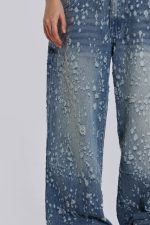 Mid Blue Shredded Colossus Jeans - Image 6