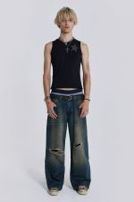Washed Blue Busted Colossus Jeans - Image 2
