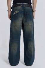Washed Blue Busted Colossus Jeans - Image 3