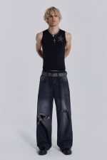Washed Black Busted Colossus Baggy Jeans - Image 2