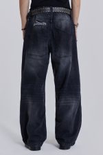 Washed Black Busted Colossus Baggy Jeans - Image 5