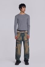 Grey Stripe Mist Long Sleeve Top - Image 2