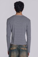 Grey Stripe Mist Long Sleeve Top - Image 4