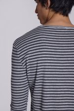 Grey Stripe Mist Long Sleeve Top - Image 5