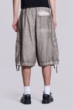Stone Oil Wash Parachute Baggy Shorts - Image 3