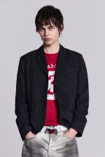 Slim Fit Pinstripe Blazer - Image 2
