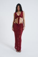 Odette Laddered Wrap Knit Top - Image 4