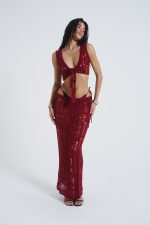 Odette Laddered Wrap Knit Top - Image 3