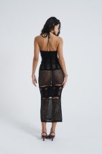Venus Knit Mix Halter Neck Maxi Dress - Image 2