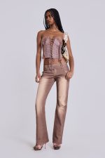 Lone Lace Up Gingham Corset - Image 5