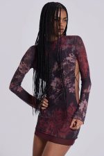 Maram Mesh Backless Mini Dress - Image 2
