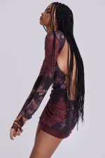 Maram Mesh Backless Mini Dress - Image 5