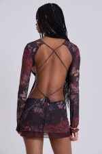 Maram Mesh Backless Mini Dress - Image 4