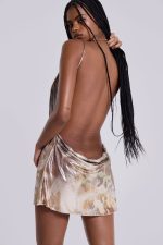 Leopard Metallic Mirage Mini Dress