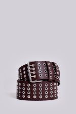 Ara Wide Eyelet Leather Belt - Image 3