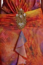 Cindy Plunge Maxi Dress In Orange - Image 6