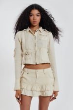 Santal Linen Cargo Mini Skirt - Image 5