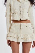 Santal Linen Cargo Mini Skirt - Image 7