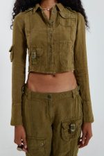 Devon Linen Cargo Shirt - Image 2
