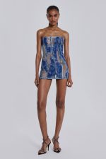 Zion Denim Corset Mini Dress - Image 8
