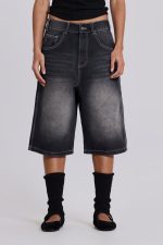 Washed Black Jumbo Jorts - Image 8